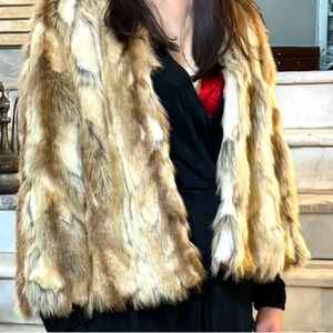 Michael Kors Faux rabbit fur coat